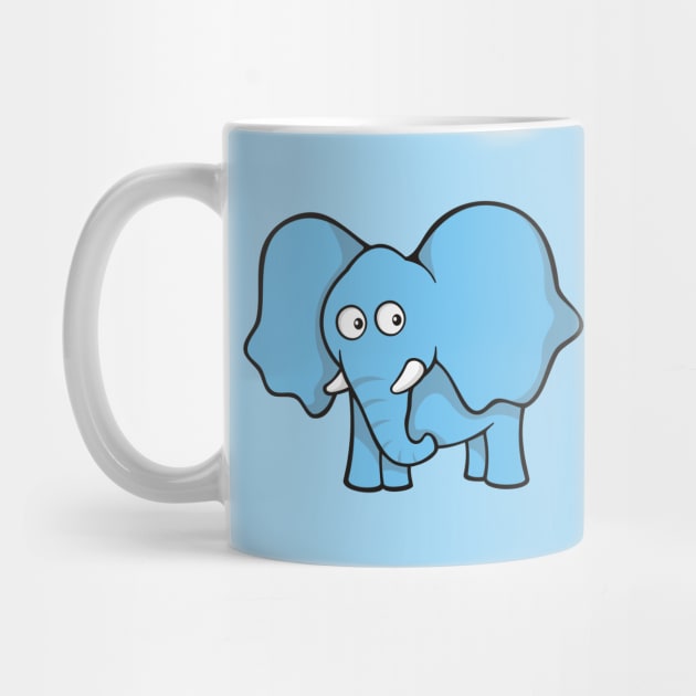 Blue Elephant Cartoon by sifis